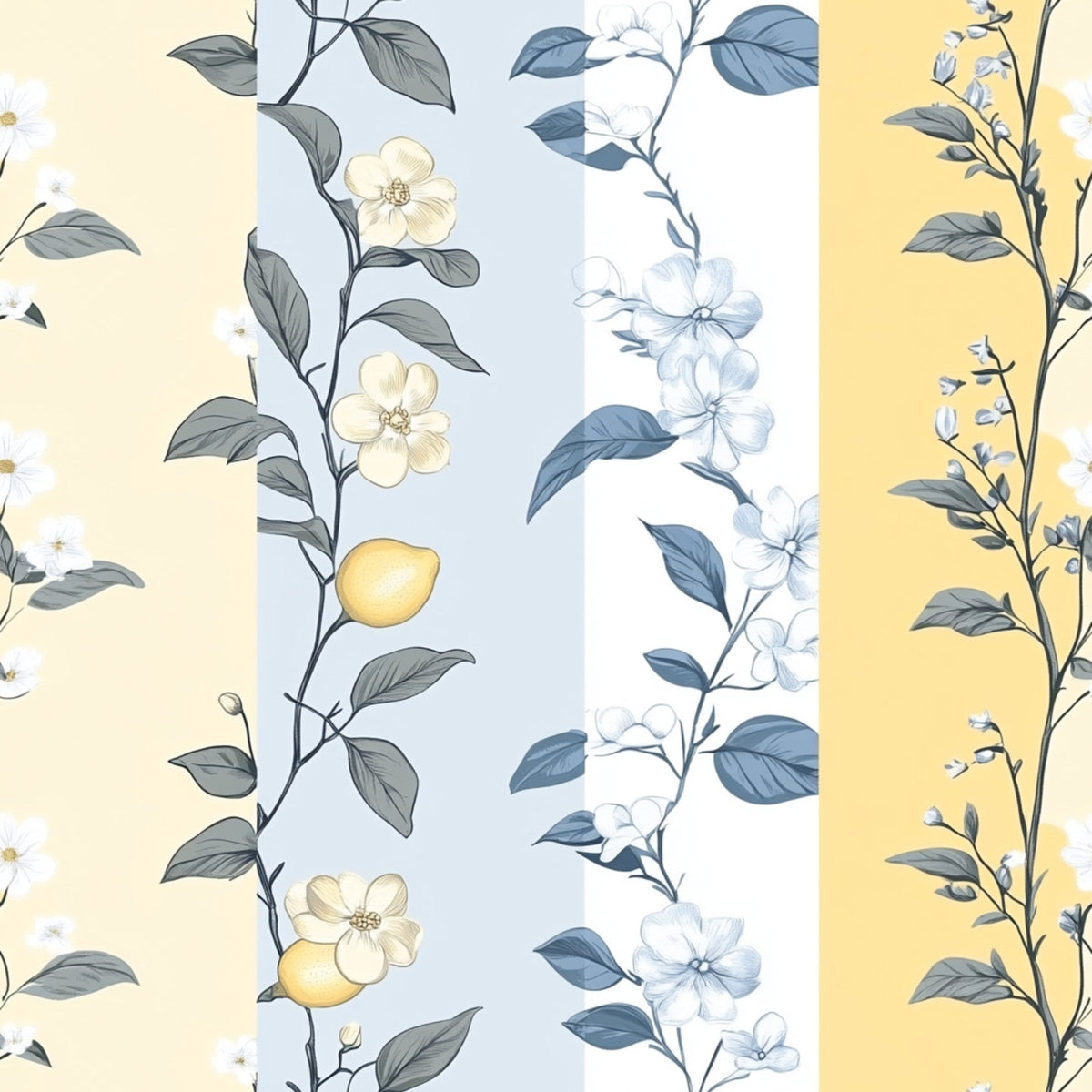 Limoncello Blossoms Pattern 2 Minky Fabric