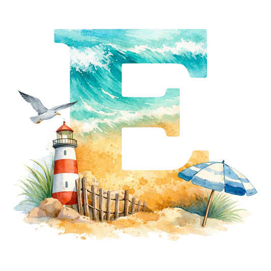 beach scene, lighthouse, nautical, coastal, ocean waves, turquoise, aqua blue, sandy beige, cream, white, seagull, beach umbrella, dune fence, seaside, summer, coastal living, whimsical, watercolor, seashore, tropical, sandy beach, ocean, blue and white striped, beach theme, vacation, seaside cottage, relaxing, tranquil, coastal decor, wall hanging