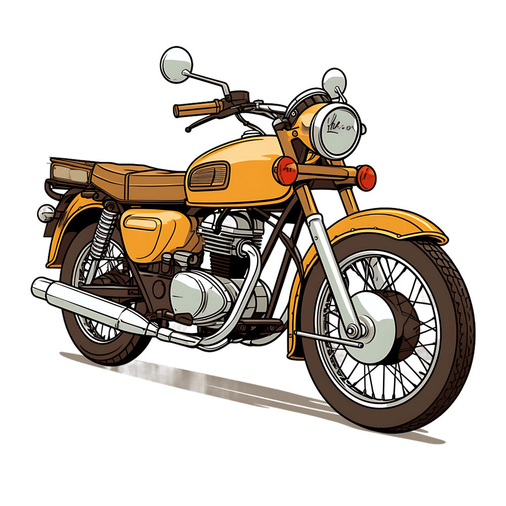 Vintage Motorcycles Fabric Panel 2