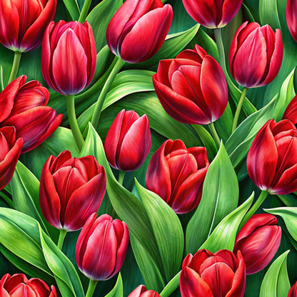 Realistic Flowers Pattern 26 Quilting Cotton Fabric