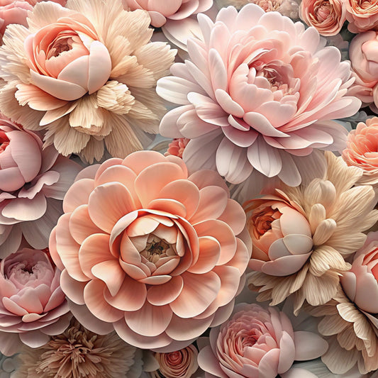 Realistic Flowers Pattern 27 Quilting Cotton Fabric