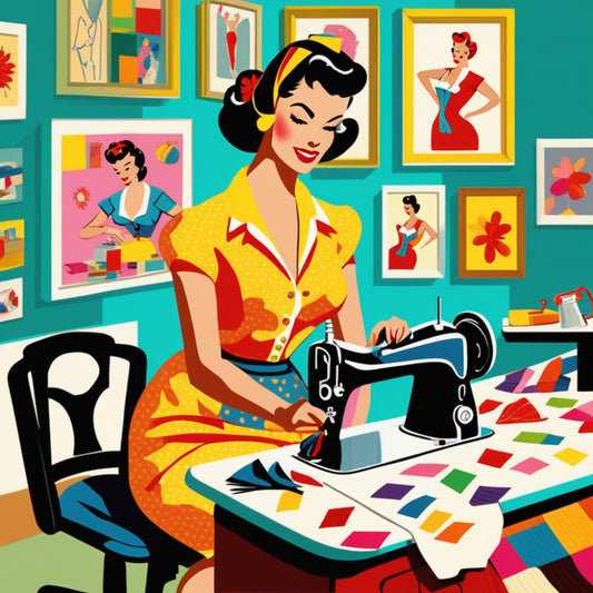 Pop Art Sewing Fabric Panel 76