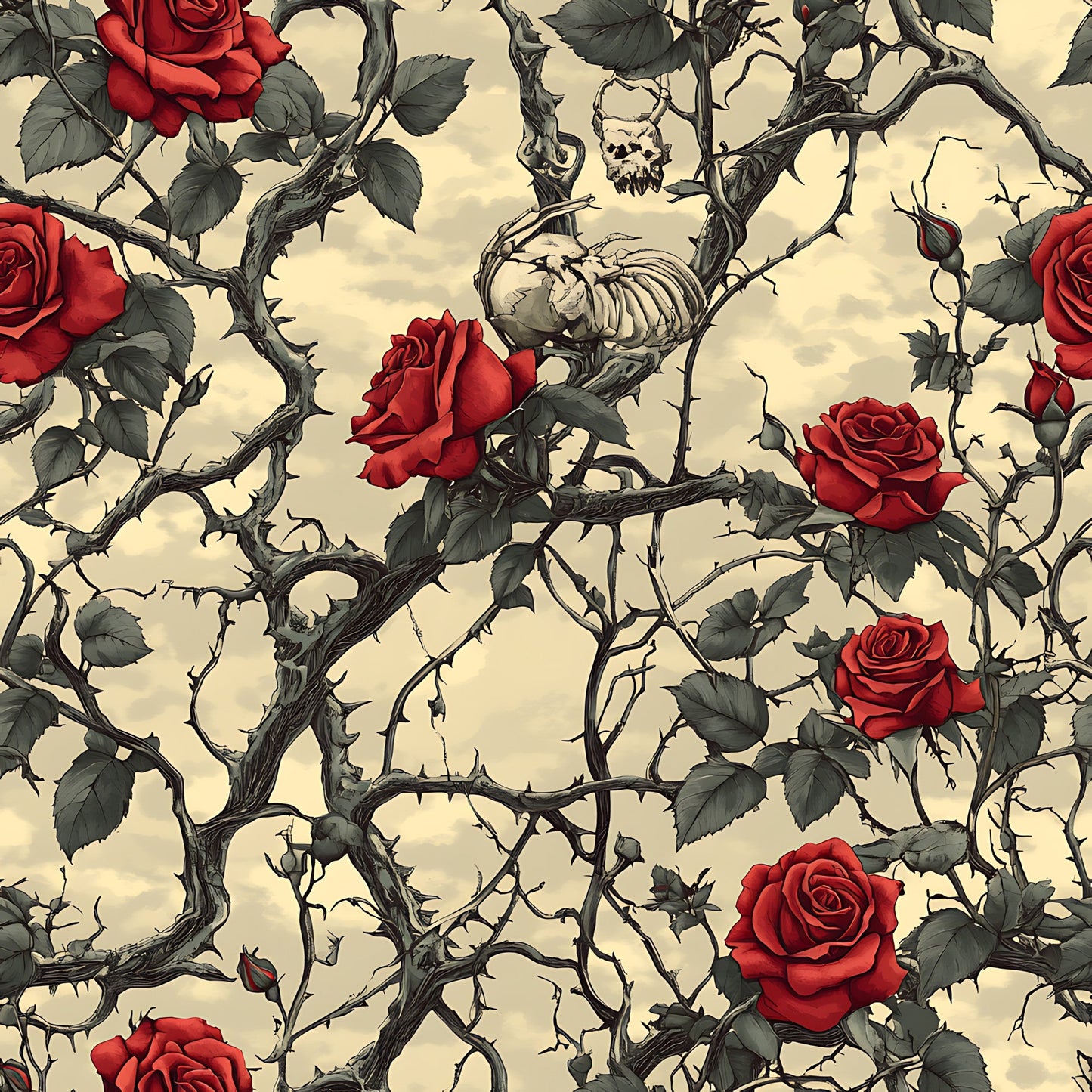 Bramble and Bone Pattern 3 Quilting Cotton Fabric