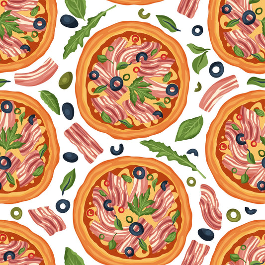 Pizza Pattern 4 Quilting Cotton Fabric