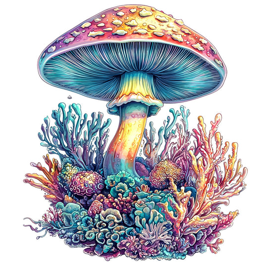 Underwater Mushrooms Fabric Panel 22