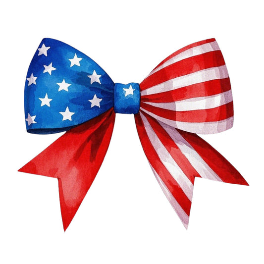 Patriotic Bows Fabric Panel 8