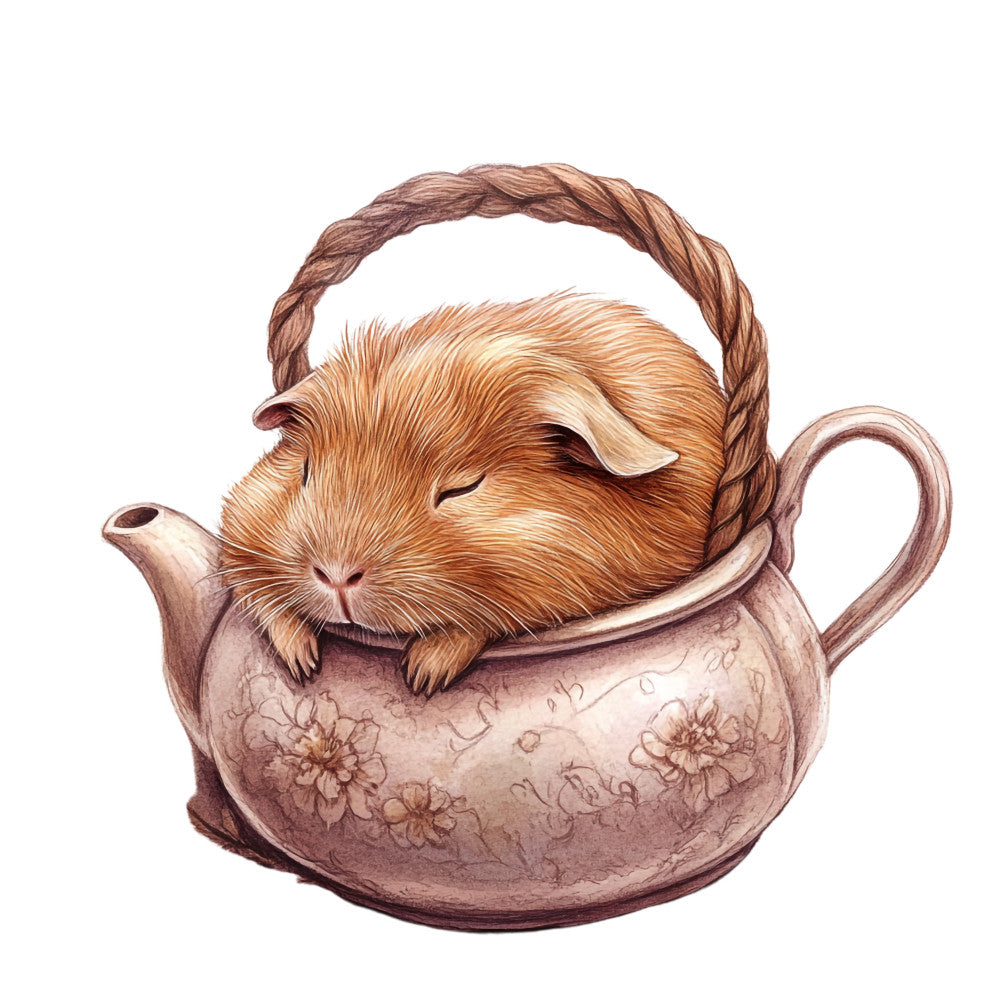 Cute Guinea Pigs Fabric Panel 24