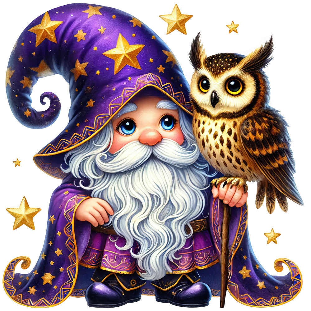 Wizard Gnomes Fabric Panel 15