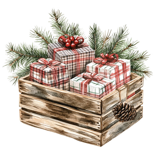 Green Christmas Fabric Panel 18