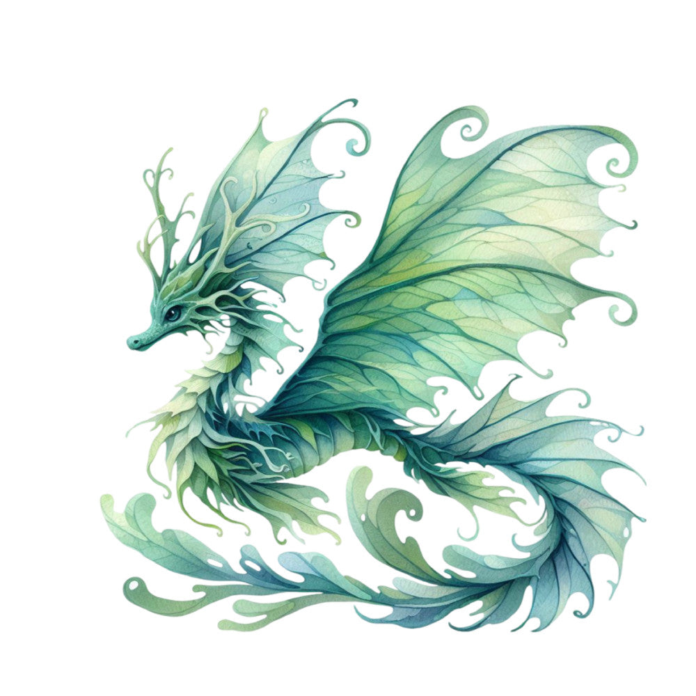 Watercolor Sea Fish Fabric Panel 17