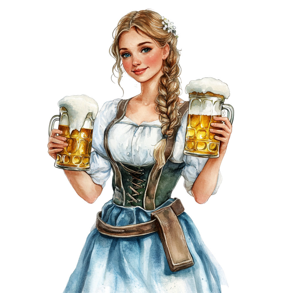 Watercolor Oktoberfest Fabric Panel 3