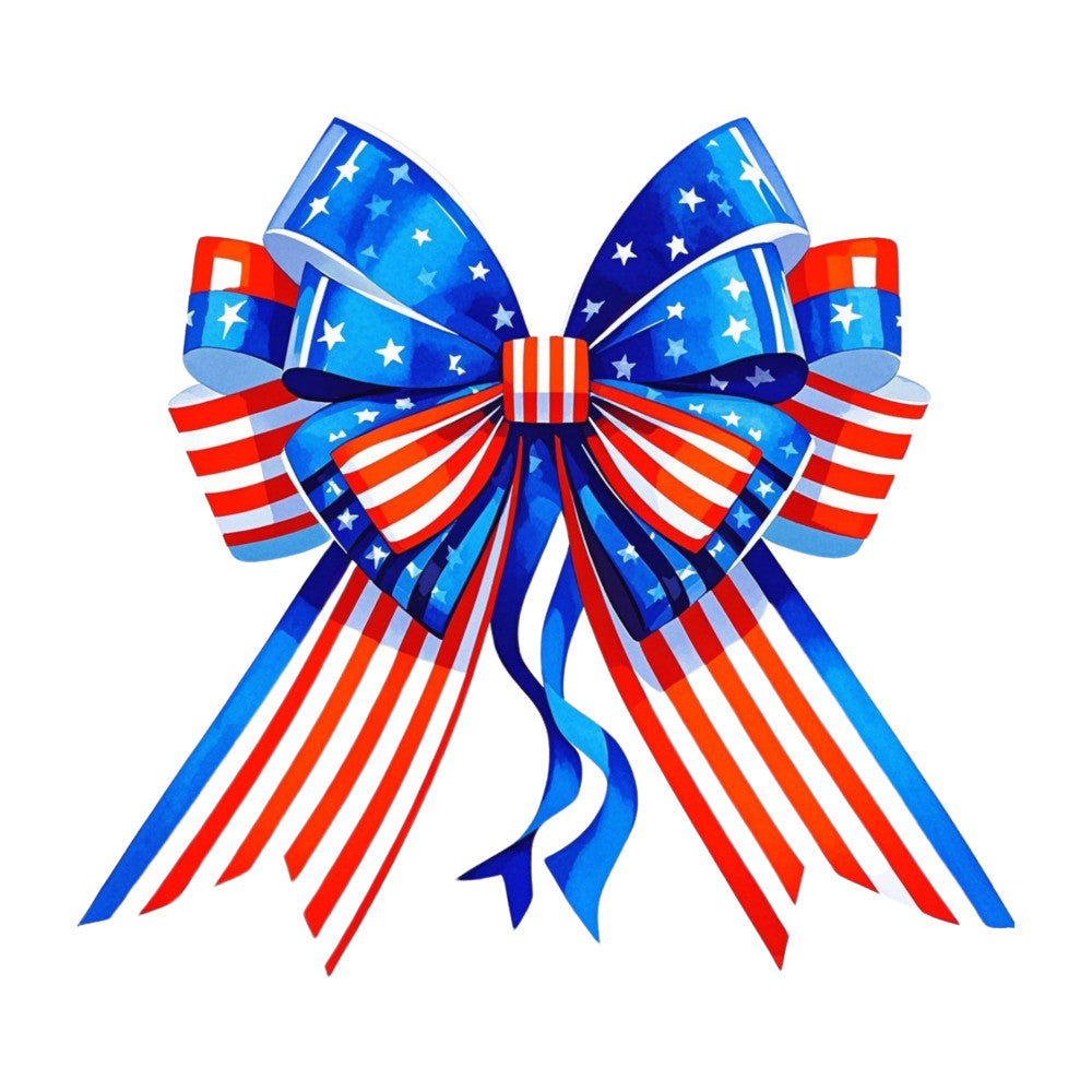 Patriotic Bows Fabric Panel 9