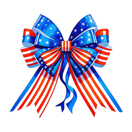 Patriotic Bows Fabric Panel 9