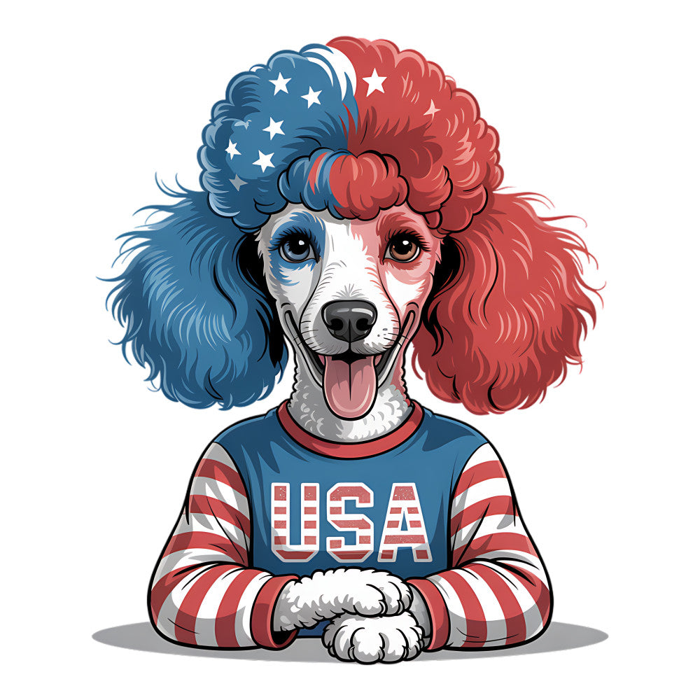 4th of July Dog Fabric Panel 3