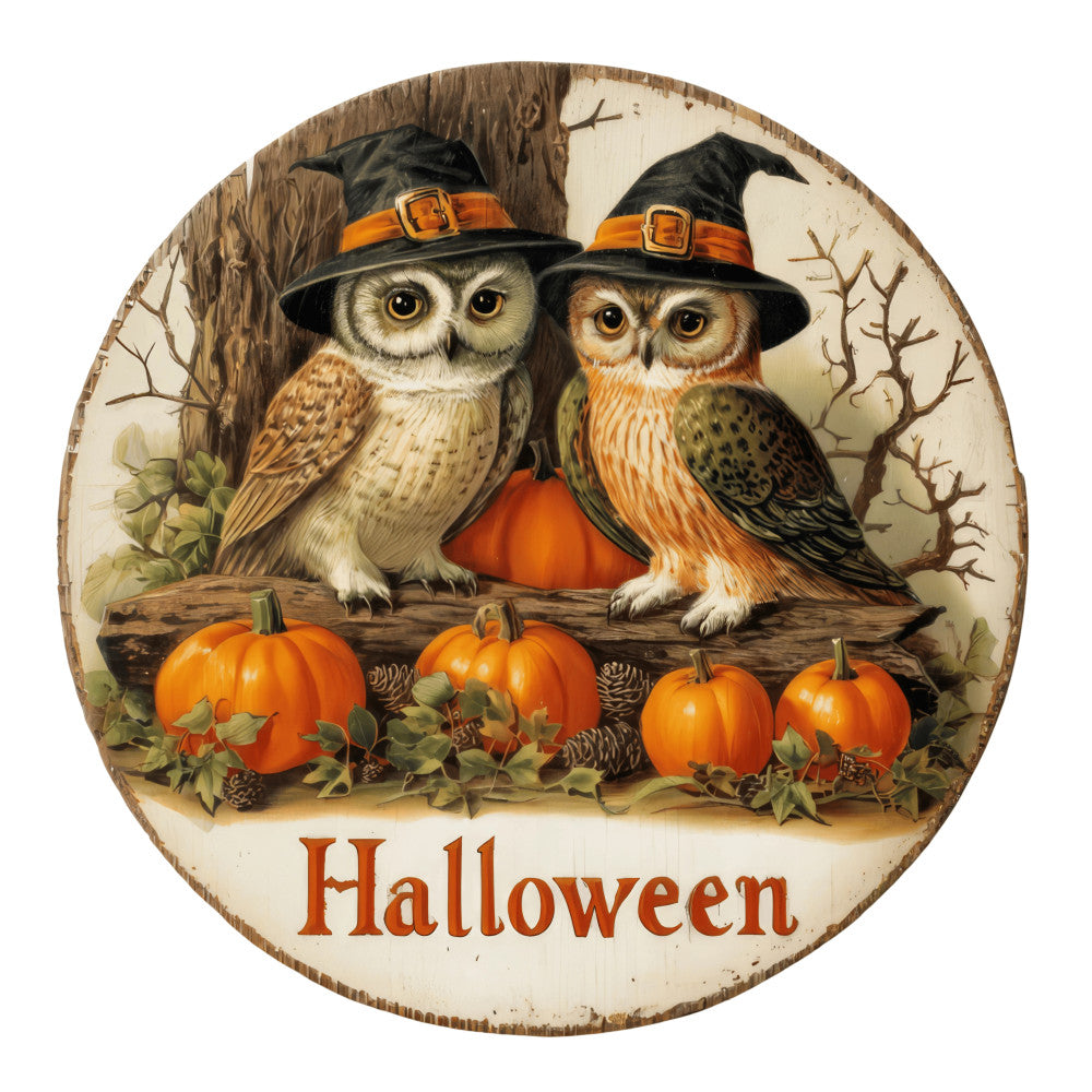 Halloween Owl Ornament Fabric Panel 10