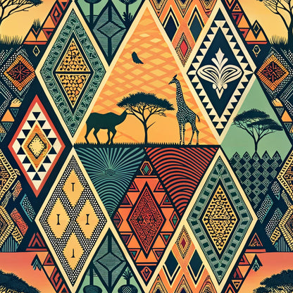 Savanna Diamonds Pattern 3 Minky Fabric