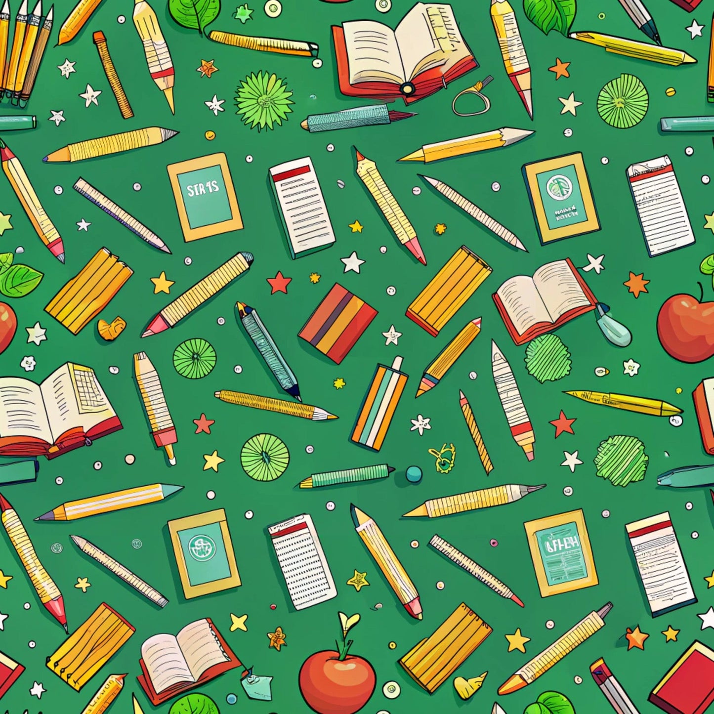 Back to School Pattern 5 Quilting Cotton Fabric
