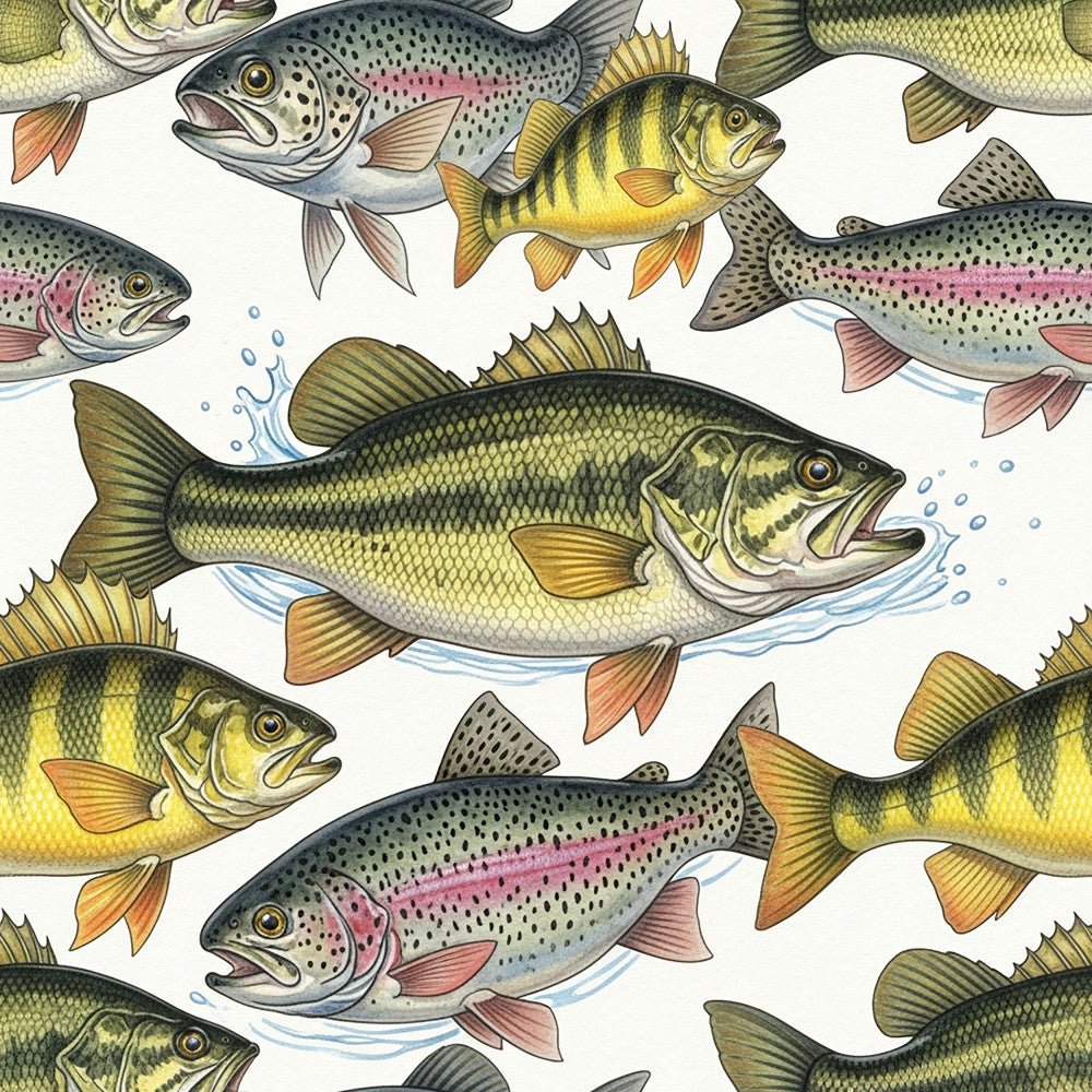 Angler's Vintage Almanac Pattern 3 Minky Fabric