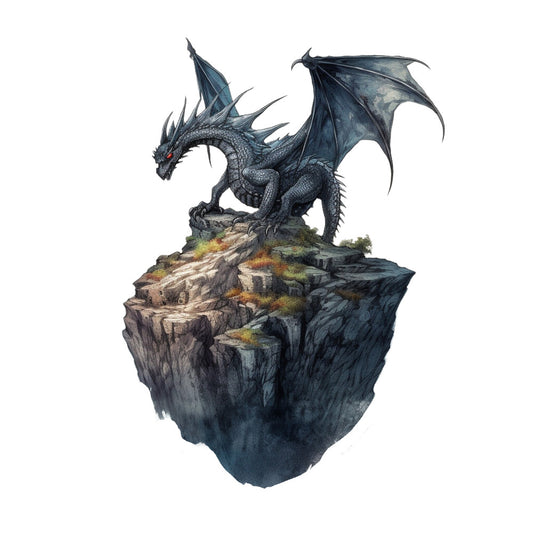 Gothic Dragons Fabric Panel 4