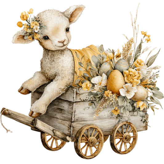 cream lamb, white lamb, soft yellow, golden yellow, sage green, dusty green, tan, beige, floral, botanical, spring, easter, baby animals, lamb, sheep, eggs, flowers, dried flowers, rustic, farmhouse, whimsical, vintage, gentle, nature, pastoral, woodland, baby nursery, children's, adorable, sweet