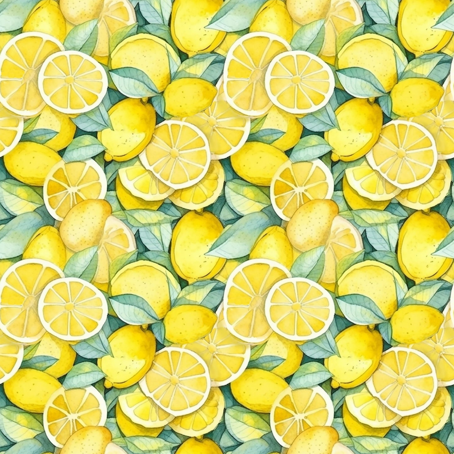 Lemons and Citrus Sour Splash Pattern 2 Quilting Cotton Fabric