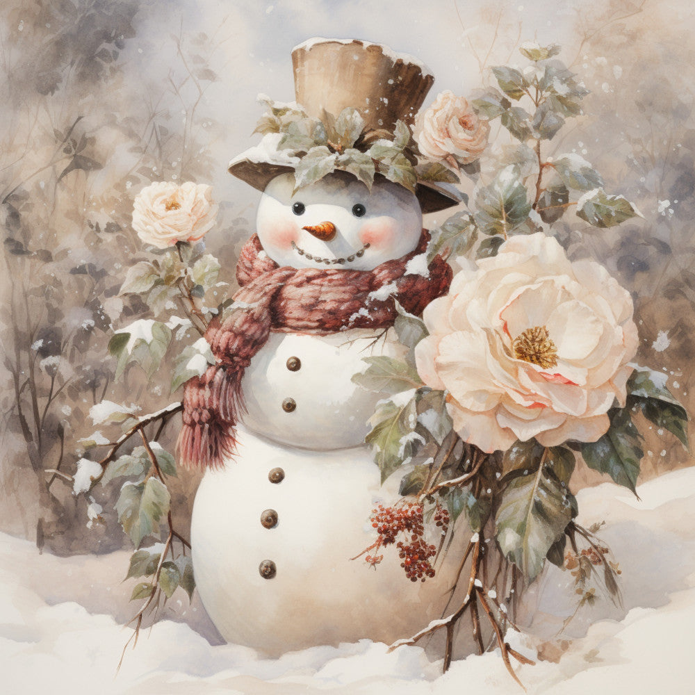 Classic Snowman Fabric Panel 20