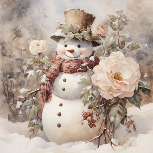 Classic Snowman Fabric Panel 20