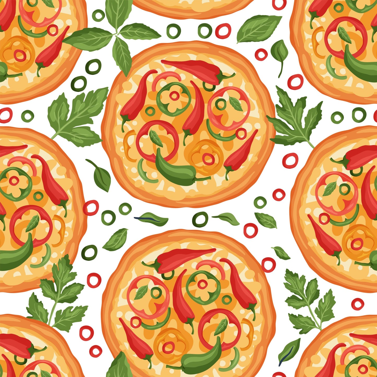 Pizza Pattern 10 Quilting Cotton Fabric