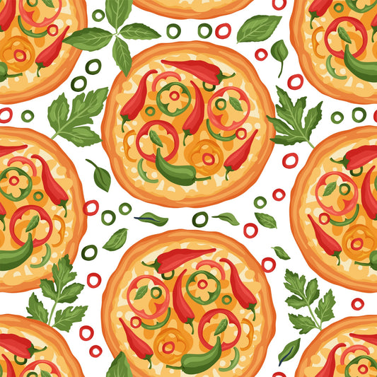 Pizza Pattern 10 Quilting Cotton Fabric
