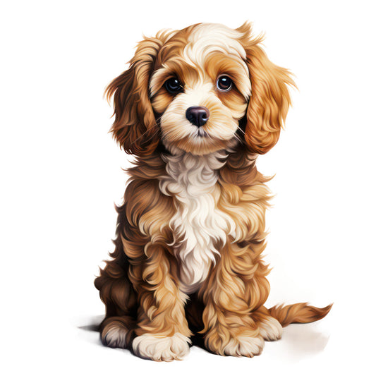 Cute Cavapoos Fabric Panel 61