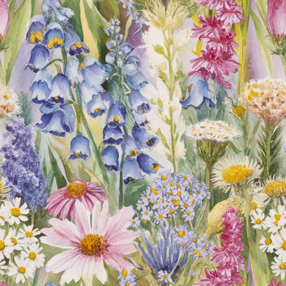 Painted Meadow Pattern 15 Minky Fabric