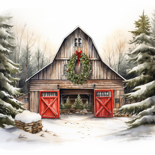 A Country Christmas Fabric Panel 43