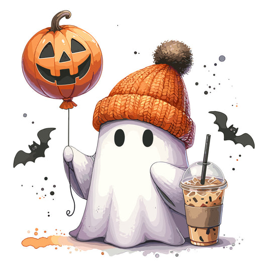 Ghost and Pumpkin Fabric Panel 11