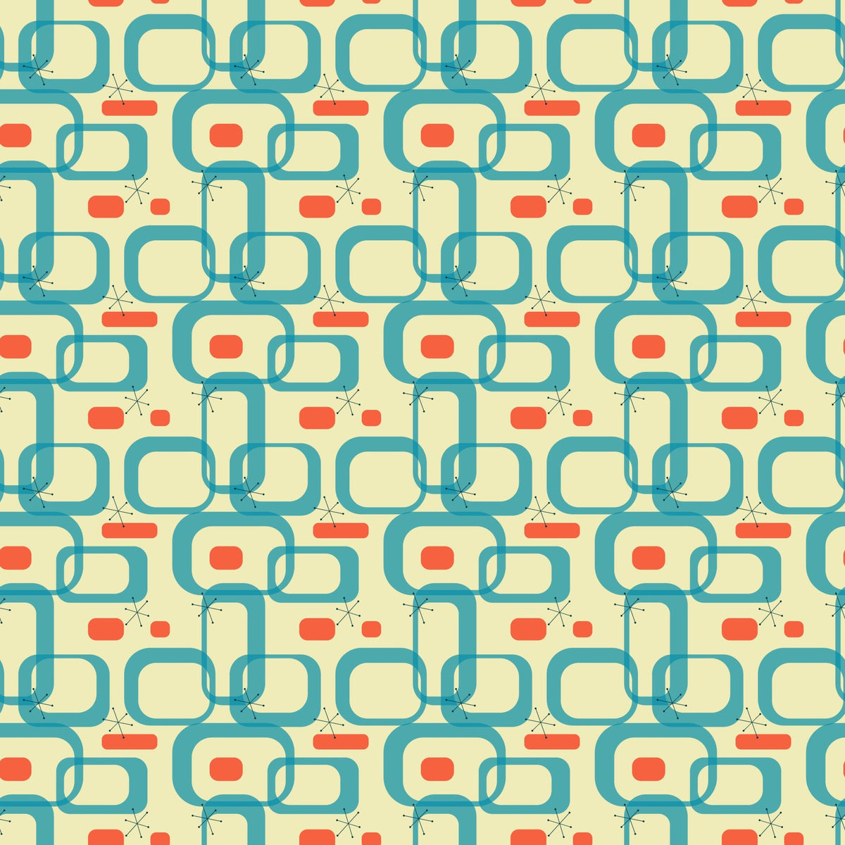 Retro Boomerangs Pattern 12 Minky Fabric