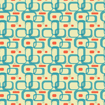 Retro Boomerangs Pattern 12 Minky Fabric
