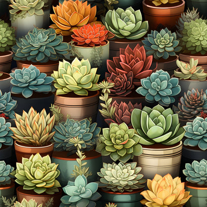 Succulents Pattern 6 Quilting Cotton Fabric