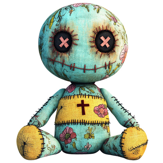 Colorful Voodoo Dolls Fabric Panel 13