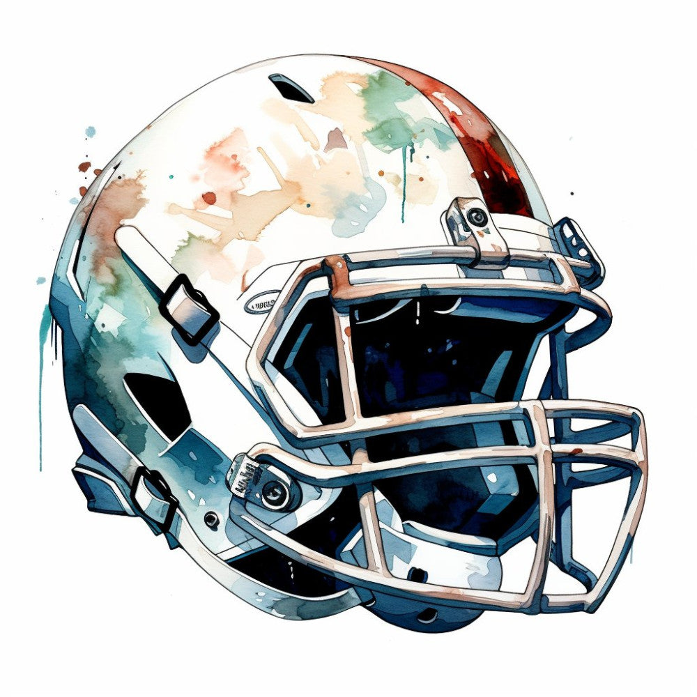 football helmet, sports, watercolor, abstract, teal blue, navy blue, cream, coral, red, green, geometric, modern, athletic, masculine, team spirit, sport enthusiast, boys, men, casual, contemporary, painted, artistic, splatter, drip effect, globe map, world map, adventure theme, travel inspired