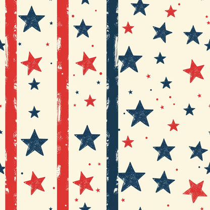 Liberty Stars Pattern 1 Minky Fabric