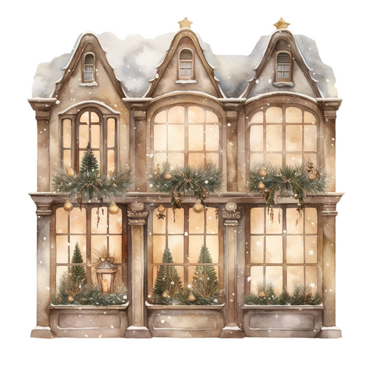 Antique Christmas Fabric Panel 34