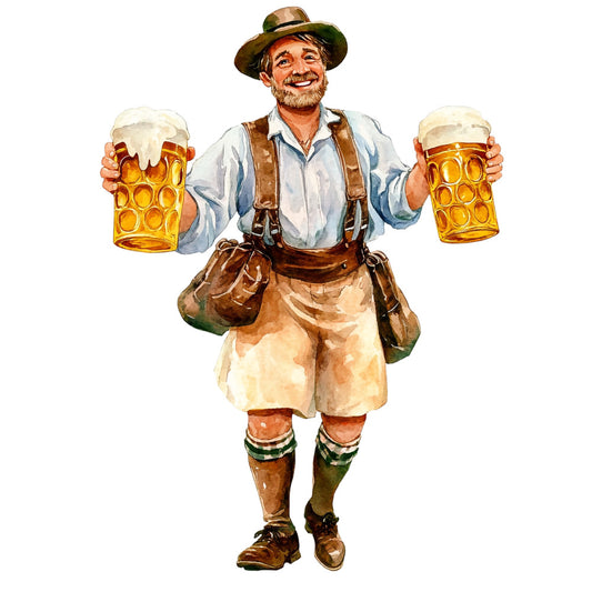 Watercolor Oktoberfest Fabric Panel 18