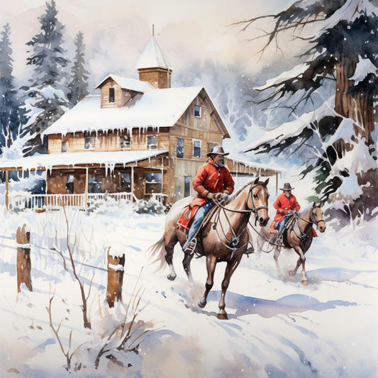 A Country Christmas Fabric Panel 91