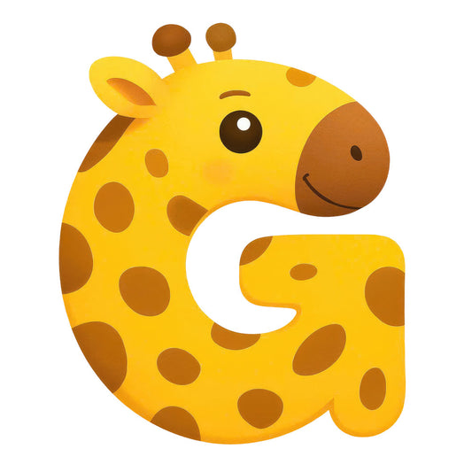Cute Animal Alphabet Fabric Panel 6