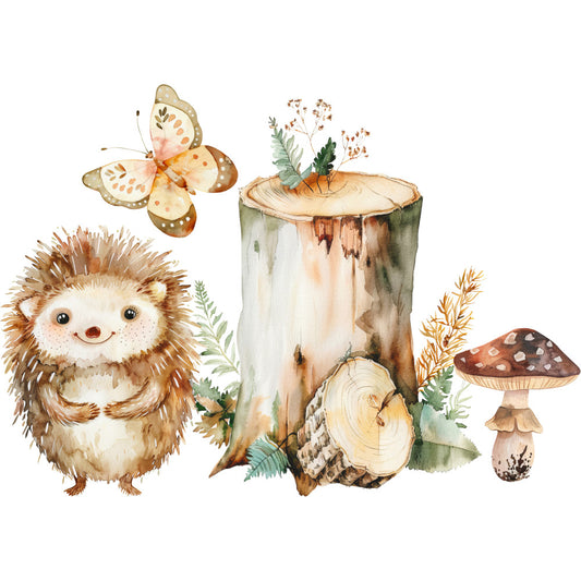 Woodland Animals World Fabric Panel 56