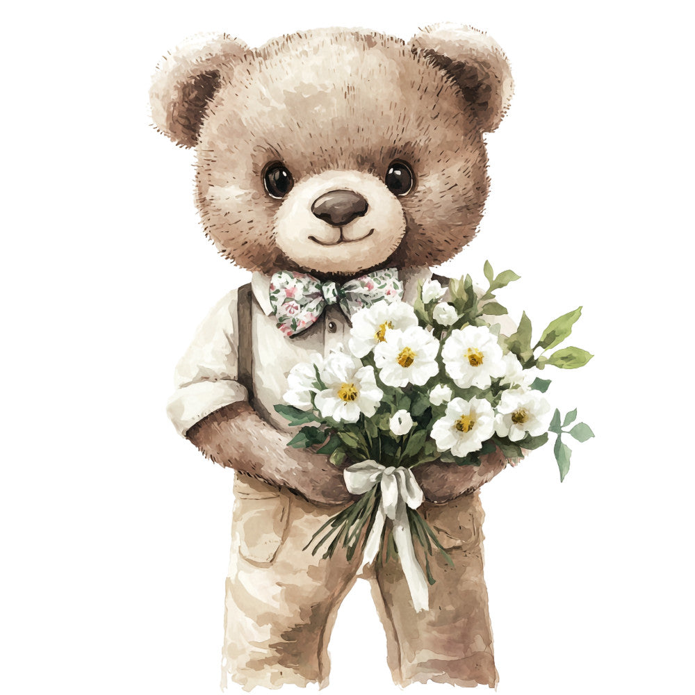 Classic Teddy Bear Fabric Panel 2