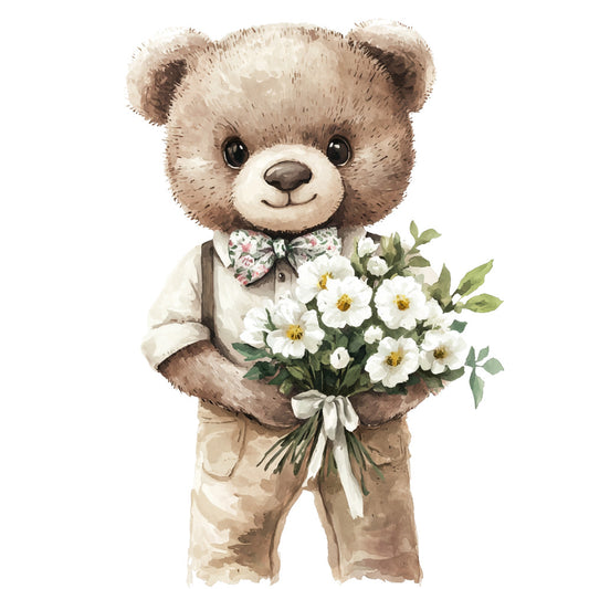 Classic Teddy Bear Fabric Panel 2