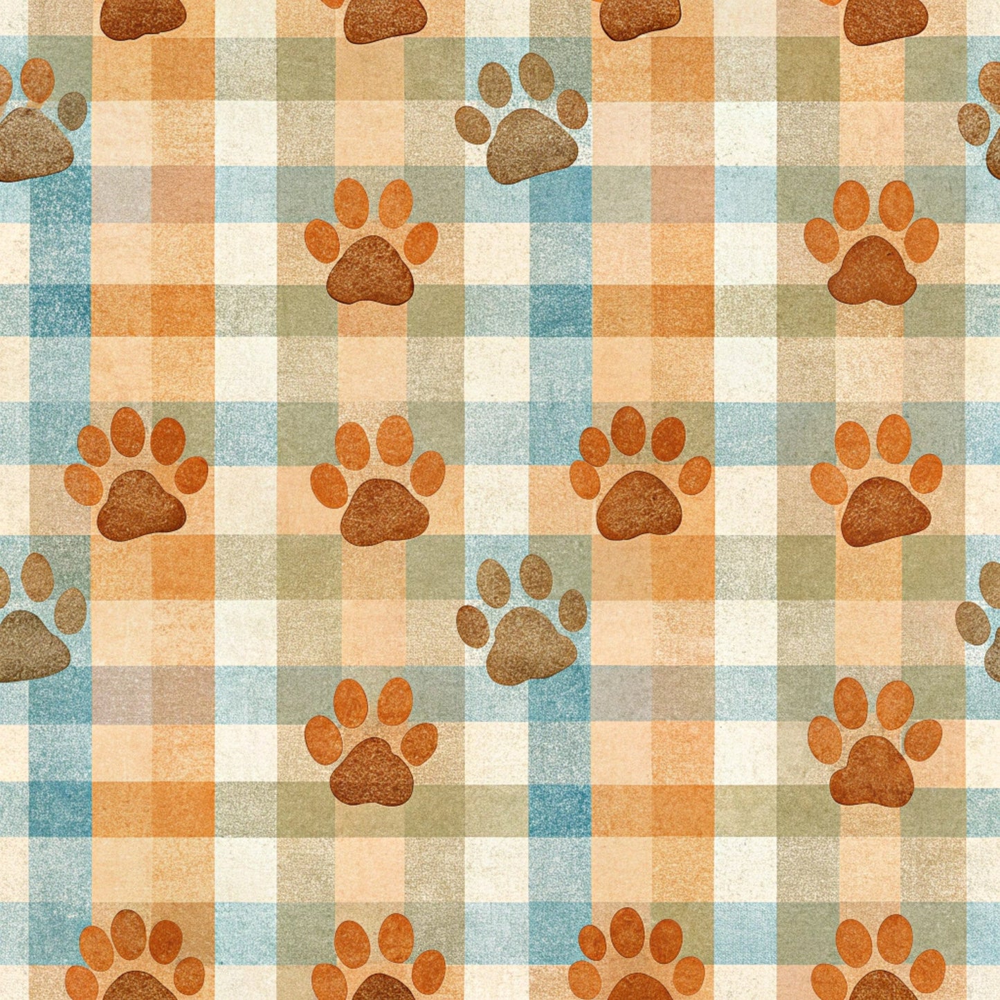Dog Paws Pattern 27 Quilting Cotton Fabric