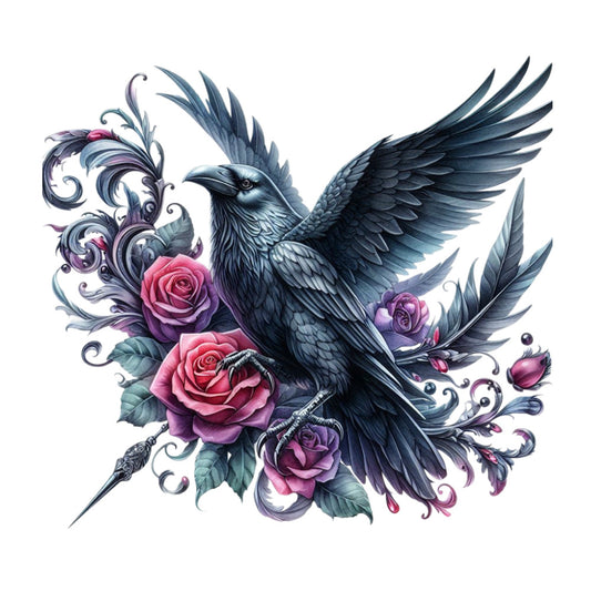 Gothic Raven Fabric Panel 10