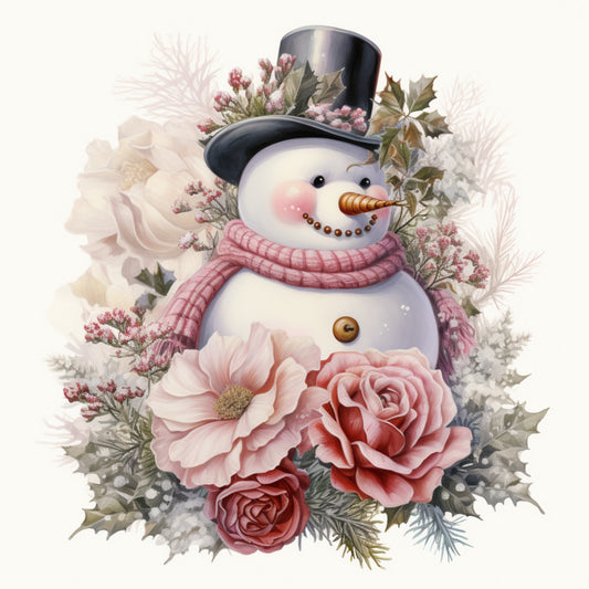 Classic Snowman Fabric Panel 4