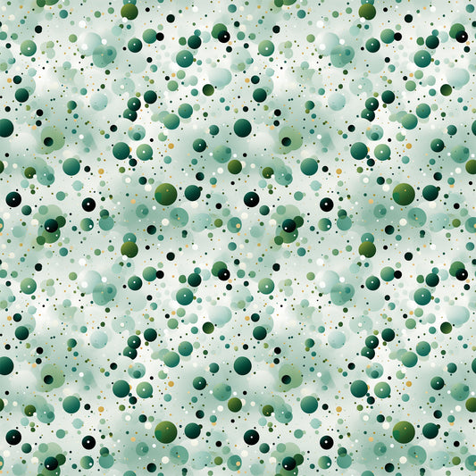 Green Confetti Pattern 11 Quilting Cotton Fabric